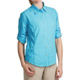 White Sierra Gobi Desert Shirt - UPF 30, Convertible Long Sleeve (For Plus Size Women)