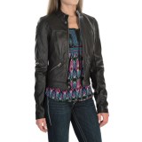 Rock & Roll Cowgirl Pleather Snap-Tab Crop Jacket (For Women)