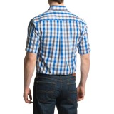 Viyella No-Iron Thick Plaid Sport Shirt - Cotton, Short Sleeve
