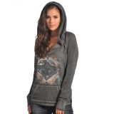 Rock & Roll Cowgirl Aztec Hoodie - V-Neck (For Women)