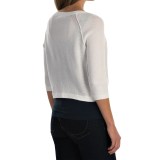 Inhabit Crop Cardigan Sweater - 3/4 Sleeve (For Women)