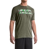 Under Armour HeatGear® Stacked Wordmark T-Shirt - Cotton Blend, Short Sleeve (For Men)