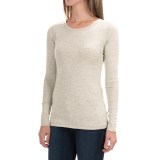 Cynthia Rowley Ribbed Scoop Neck Shirt - Pima Cotton-Modal, Long Sleeve (For Women)