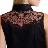 Roper Embroidered Western Shirt - Snap Front, Sleeveless (For Women)