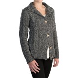 Peregrine by J.G. Glover Aran Peruvian Merino Wool Turtleneck Cardigan Sweater (For Women)