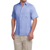 Natural Blue Linen Shirt - Short Sleeve (For Men)