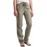 Kenar Linen Chambray Pants - Elastic Waist, Straight Leg (For Women)