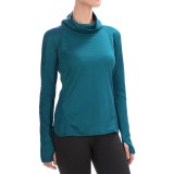 Layer 8 Ruched Cowl Neck Shirt - Long Sleeve (For Women)