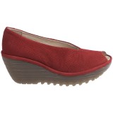 Fly London Yury Perf Shoes - Nubuck, Wedge Heel (For Women)