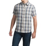 White Sierra Flynn Plaid Shirt - Organic Cotton-Hemp, Short Sleeve (For Men)