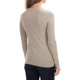 Cynthia Rowley Ribbed Scoop Neck Shirt - Pima Cotton-Modal, Long Sleeve (For Women)