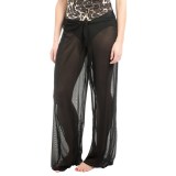 Longitude Solid Mesh Tie-Front Pants (For Women)