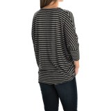 Striped High-Low Shirt - Dolman Elbow Sleeve (For Women)