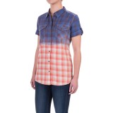 Gramicci Foula Dip-Dyed Plaid Shirt - Short Sleeve (For Women)