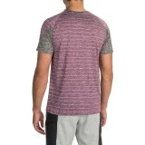 Bruno V-Neck Striped Color-Block T-Shirt - Short Sleeve (For Men)