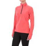 adidas Reachout Fleece Pullover Shirt - Zip Neck, Long Sleeve (For Women)