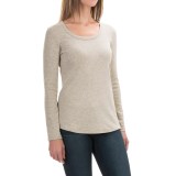 Cynthia Rowley Scoop Neck Shirt - Pima Cotton-Modal, Long Sleeve (For Women)