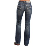 Rock & Roll Cowgirl Aztec Embroidery Jeans - Mid Rise, Bootcut (For Women)