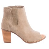 TOMS Majorca Peep Toe Ankle Boots - Suede (For Women)