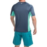 Teal Cove Side Panel Rash Guard - UPF 20+, Short Sleeve (For Men)