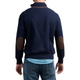 Viyella Mock Neck Sweater - Hidden Zip Neck (For Men)