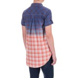 Gramicci Foula Dip-Dyed Plaid Shirt - Short Sleeve (For Women)