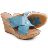 Born Adrianna Wedge Sandals - Leather (For Women)