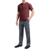 Majestic Thermal Henley and Pants Lounge Set - Short Sleeve (For Men)