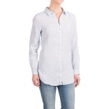 St. Tropez West Yarn-Dyed Linen Striped Shirt - Long Sleeve (For Women)