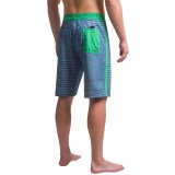 Just Keep Livin Stripe Mash Up 4X Boardshorts (For Men)