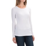 Cynthia Rowley Ribbed Scoop Neck Shirt - Pima Cotton-Modal, Long Sleeve (For Women)