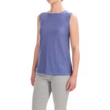 Willi Smith Linen Jersey Tank Top - Crew Neck (For Women)