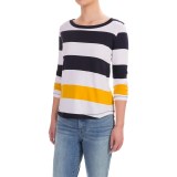 Workshop Republic Clothing Stripe Shirt - 3/4 Sleeve (For Women)