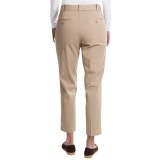 Stretch Cotton Metro Crop Pants - Flat Front (For Women)