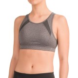 Head Mesh-Trimmed Sports Bra - Medium Impact, Removable Cups, Racerback (For Women)