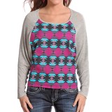 Rock & Roll Cowgirl Printed Raglan Shirt - Long Sleeve (For Women)