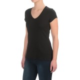Cynthia Rowley Cotton-Modal Shirt - V-Neck, Short Sleeve (For Women)