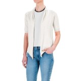 Workshop Republic Clothing Open Front Cardigan Sweater - Elbow Sleeve (For Women)
