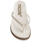 Nicole Studded Rhody Flip-Flops - Vegan Leather (For Women)
