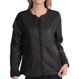 dylan Edgy Luxe Jacket - Faux Leather, Fleece Lining (For Women)