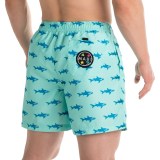 Maui and Sons Classic Shark Volley Swim Trunks - Built-In Briefs (For Men)