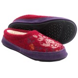 Acorn Forest Mule Slippers - Boiled Wool, Berber Fleece Lined (For Women)