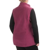 White Sierra Mountain Fleece Vest (For Plus Size Women)