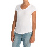 Cynthia Rowley Pima Cotton-Modal V-Neck T-Shirt - Short Sleeve (For Women)
