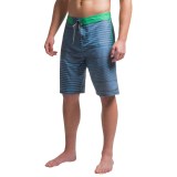 Just Keep Livin Stripe Mash Up 4X Boardshorts (For Men)