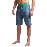 Just Keep Livin Stripe Mash Up 4X Boardshorts (For Men)