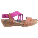 Wanda Panda Asymmetric Strap Sandals - Leather, Low Wedge Heel (For Women)