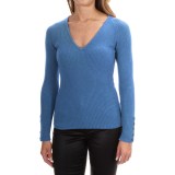 Johnstons of Elgin Cashmere Skinny Rib-Knit Sweater (For Women)