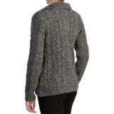 Peregrine by J.G. Glover Aran Peruvian Merino Wool Turtleneck Cardigan Sweater (For Women)