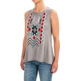 Roper Tribal Embroidered Tank Top (For Women)